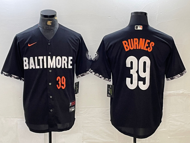 Men's Baltimore Orioles #39 Corbin Burnes Black 2023 City Connect Cool Base Stitched Baseball Jersey 4 Men's Baltimore Orioles #39 Corbin Burnes Black 2023 City Connect Cool Base Stitched Baseball Jersey 4
