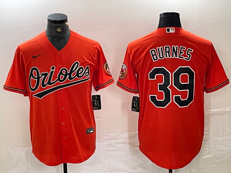 Men's Baltimore Orioles #39 Corbin Burnes Orange Cool Base Stitched Jersey Men's Baltimore Orioles #39 Corbin Burnes Orange Cool Base Stitched Jersey