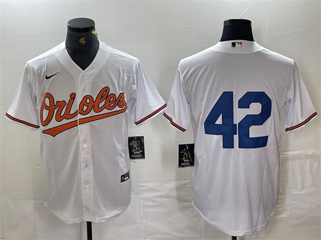 Men's Baltimore Orioles #42 Jackie Robinson White Cool Base Stitched Jersey Men's Baltimore Orioles #42 Jackie Robinson White Cool Base Stitched Jersey