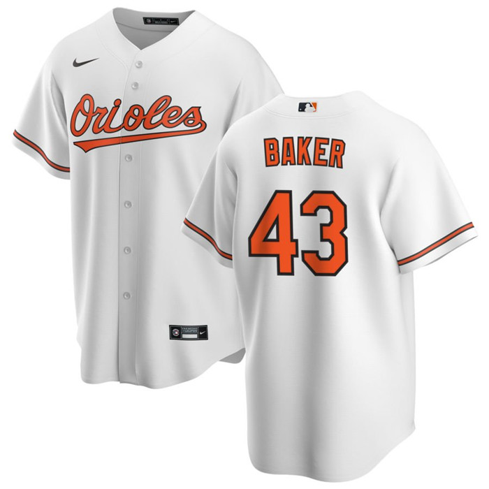 Men's Baltimore Orioles #43 Bryan Baker White Cool Base Stitched Jersey Men's Baltimore Orioles #43 Bryan Baker White Cool Base Stitched Jersey
