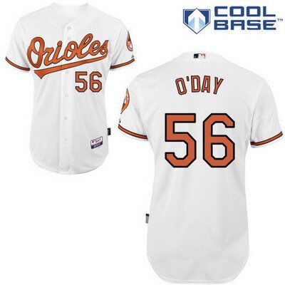 Men's Baltimore Orioles #56 Darren O'day White Jersey