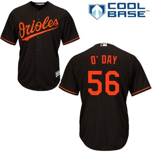 Men's Baltimore Orioles #56 Darren O'day black Jersey