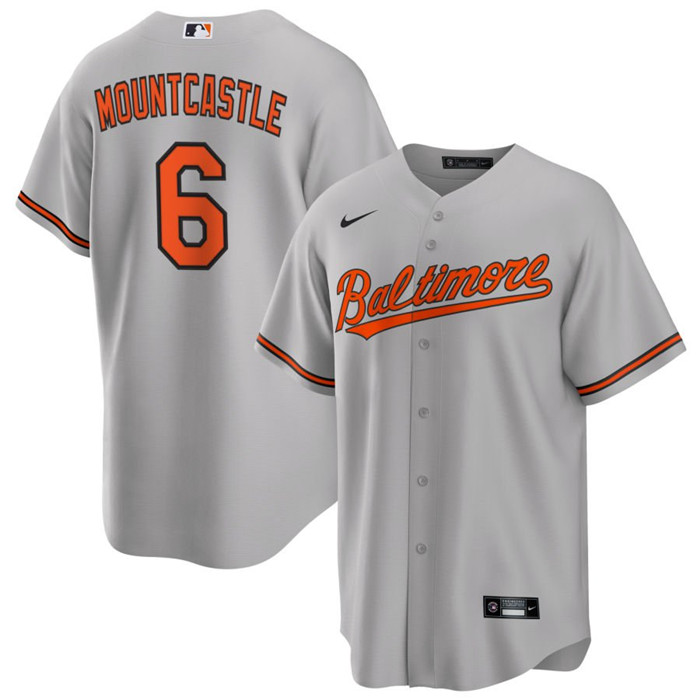 Men's Baltimore Orioles #6 Ryan Mountcastle Grey Cool Base Stitched Jersey Men's Baltimore Orioles #6 Ryan Mountcastle Grey Cool Base Stitched Jersey