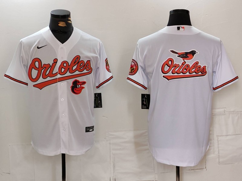 Men's Baltimore Orioles Big Logo White 2024 Home Limited Cool Base Stitched Baseball Jersey 5 Men's Baltimore Orioles Big Logo White 2024 Home Limited Cool Base Stitched Baseball Jersey 5