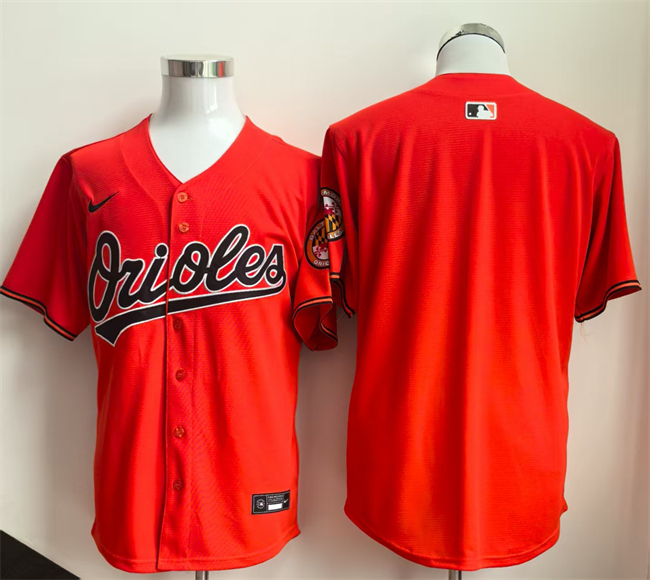 Men's Baltimore Orioles Blank Orange Limited Stitched Jersey Men's Baltimore Orioles Blank Orange Limited Stitched Jersey