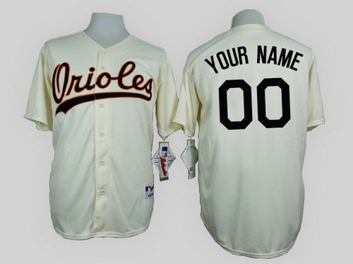 Men's Baltimore Orioles Customized 1954 Turn Back The Clock Cream Jersey Men's Baltimore Orioles Customized 1954 Turn Back The Clock Cream Jersey