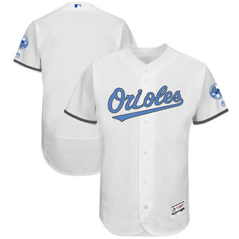 Men's Baltimore Orioles Majestic White Father's Day FlexBase Team Jersey