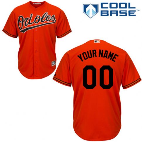 Men's Baltimore Orioles Orange Customized Jersey Men's Baltimore Orioles Orange Customized Jersey