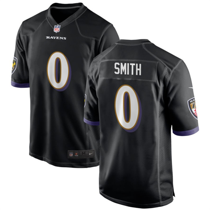 Men's Baltimore Ravens #0 Roquan Smith Black Game Football Jersey Men's Baltimore Ravens #0 Roquan Smith Black Game Football Jersey