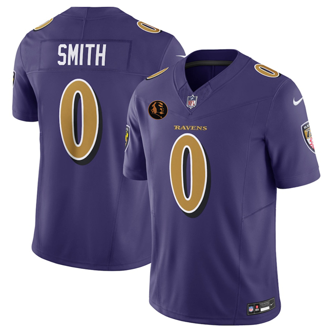 Men's Baltimore Ravens #0 Roquan Smith Purple 2025 F.U.S.E. With John Madden Patch Limited Football Jersey Men's Baltimore Ravens #0 Roquan Smith Purple 2025 F.U.S.E. With John Madden Patch Limited Football Jersey