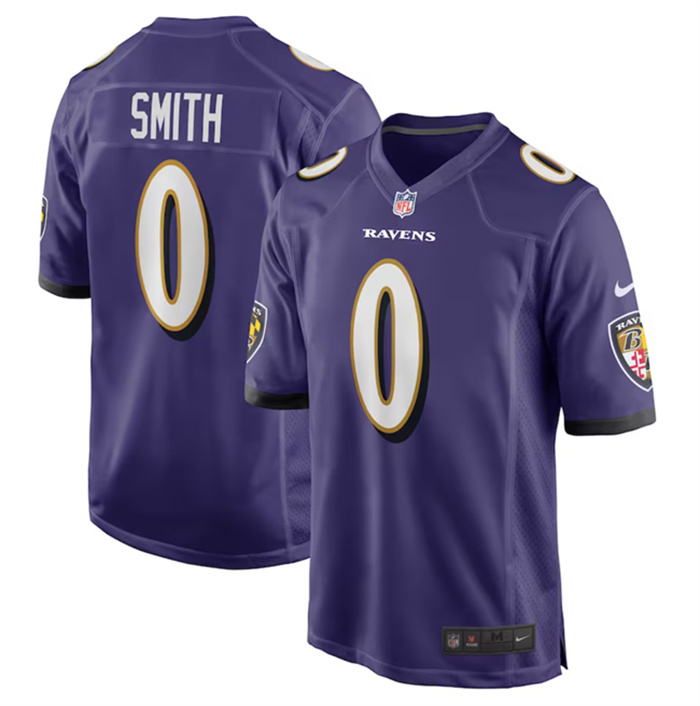 Men's Baltimore Ravens #0 Roquan Smith Purple Game Football Jersey Men's Baltimore Ravens #0 Roquan Smith Purple Game Football Jersey