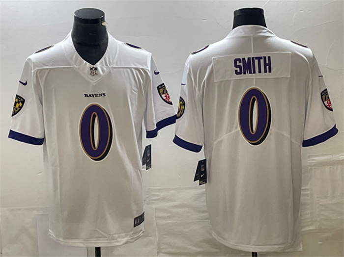 Men's Baltimore Ravens #0 Roquan Smith White Vapor Untouchable Limited Football Jersey Men's Baltimore Ravens #0 Roquan Smith White Vapor Untouchable Limited Football Jersey