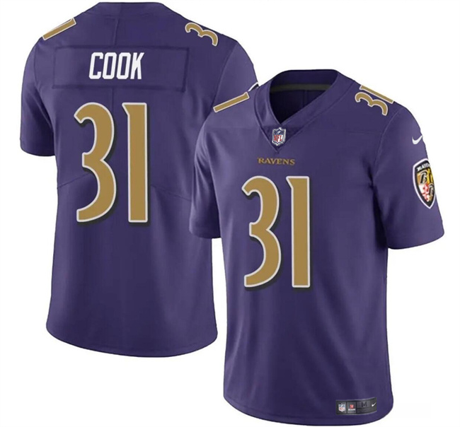 Men's Baltimore Ravens #31 Dalvin Cook Purple Color Rush Vapor Limited Football Jersey Men's Baltimore Ravens #31 Dalvin Cook Purple Color Rush Vapor Limited Football Jersey