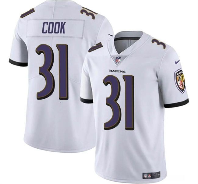 Men's Baltimore Ravens #31 Dalvin Cook White Vapor Limited Football Jersey Men's Baltimore Ravens #31 Dalvin Cook White Vapor Limited Football Jersey