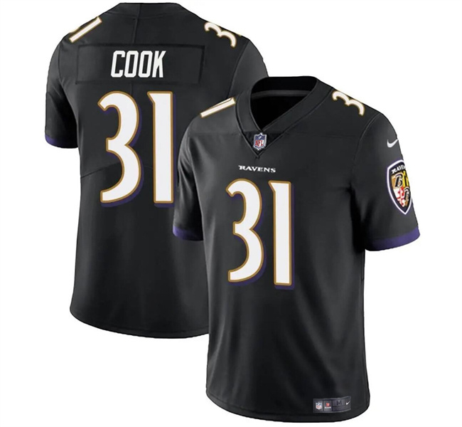 Men's Baltimore Ravens #33 Dalvin Cook Black Vapor Limited Football Jersey Men's Baltimore Ravens #33 Dalvin Cook Black Vapor Limited Football Jersey