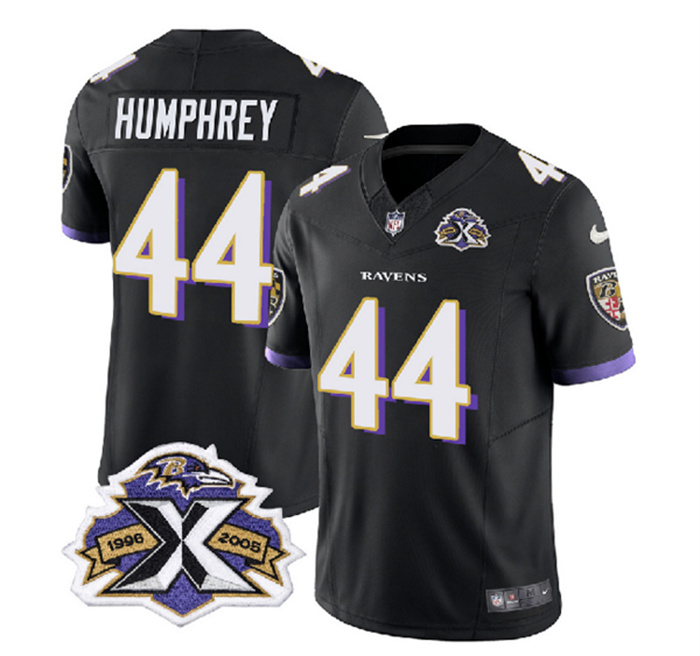 Men's Baltimore Ravens #44 Marlon Humphrey Black 2023 F.U.S.E With Patch Throwback Vapor Limited Jersey Men's Baltimore Ravens #44 Marlon Humphrey Black 2023 F.U.S.E With Patch Throwback Vapor Limited Jersey