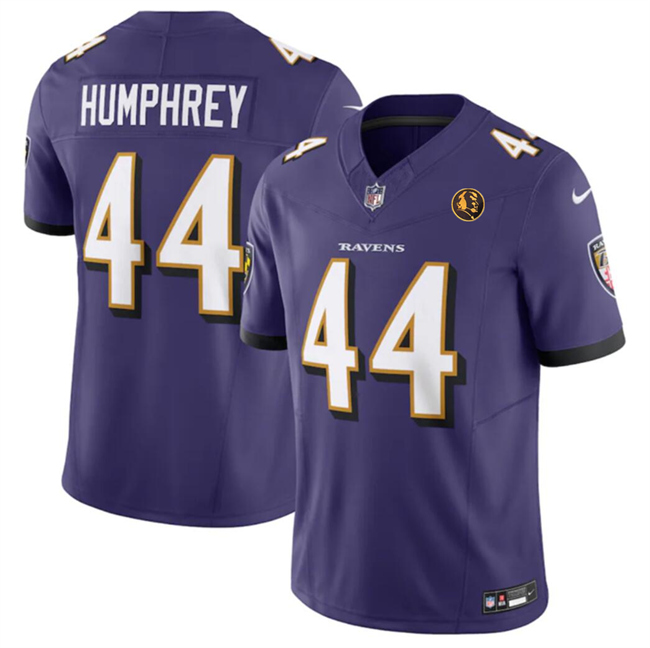 Men's Baltimore Ravens #44 Marlon Humphrey Purple 2023 F.U.S.E. With John Madden Patch Vapor Limited Stitched Football Jersey Men's Baltimore Ravens #44 Marlon Humphrey Purple 2023 F.U.S.E. With John Madden Patch Vapor Limited Stitched Football Jersey