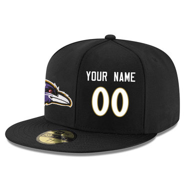 Men's Baltimore Ravens Black Color Snapback Custom Hat (Stitched any name&number) Men's Baltimore Ravens Black Color Snapback Custom Hat (Stitched any name&number)