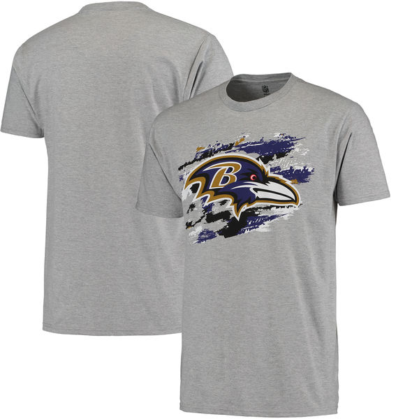 Men's Baltimore Ravens NFL Pro Line True Color T-Shirt Heathered Gray Men's Baltimore Ravens NFL Pro Line True Color T-Shirt Heathered Gray
