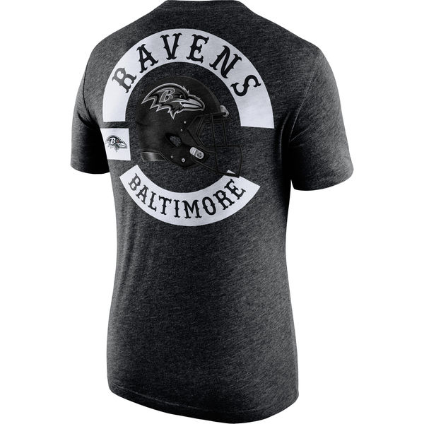 Men's Baltimore Ravens Nike Black Helmet Tri Blend T-Shirt2 Men's Baltimore Ravens Nike Black Helmet Tri Blend T-Shirt2