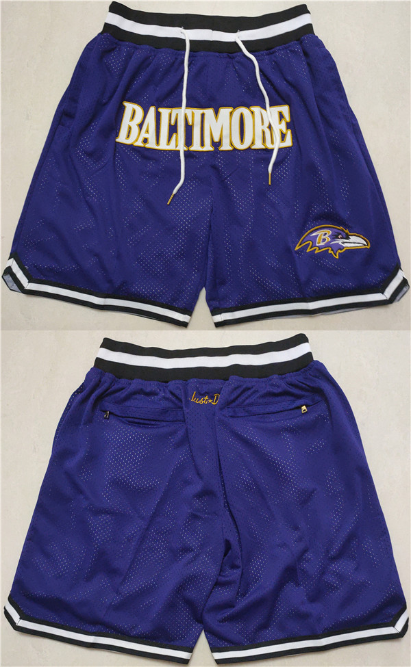 Men's Baltimore Ravens Purple Shorts (Run Small) Men's Baltimore Ravens Purple Shorts (Run Small)