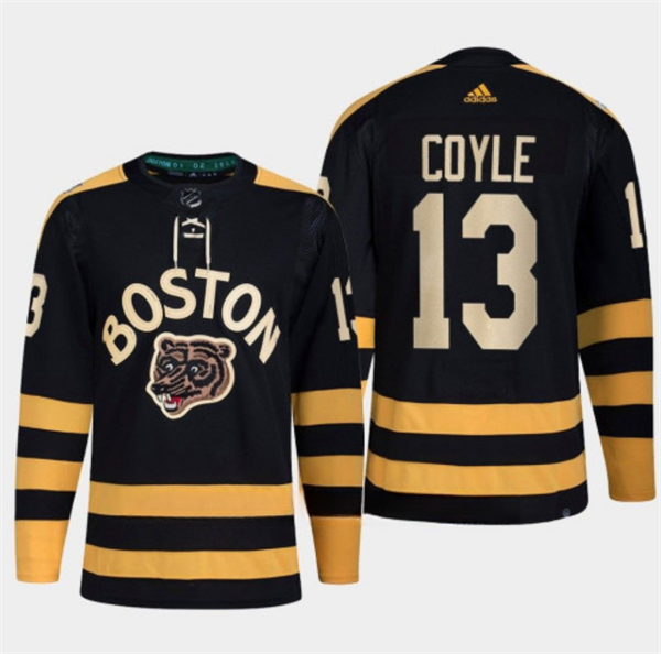 Men's Boston Bruins #13 Charlie Coyle Black Classic Primegreen Stitched Jersey Men's Boston Bruins #13 Charlie Coyle Black Classic Primegreen Stitched Jersey