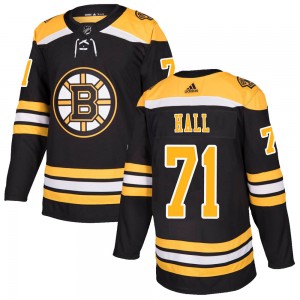 Men's Boston Bruins #71 Taylor Hall Adidas Authentic Home Black Jersey Men's Boston Bruins #71 Taylor Hall Adidas Authentic Home Black Jersey