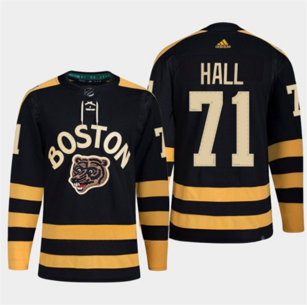Men's Boston Bruins #71 Taylor Hall Black Classic Primegreen Stitched Jersey Men's Boston Bruins #71 Taylor Hall Black Classic Primegreen Stitched Jersey