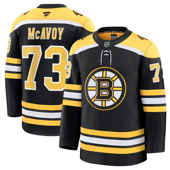 Men's Boston Bruins #73 Charlie McAvoy Black 2024-25 Home Stitched Hockey Jersey Men's Boston Bruins #73 Charlie McAvoy Black 2024-25 Home Stitched Hockey Jersey