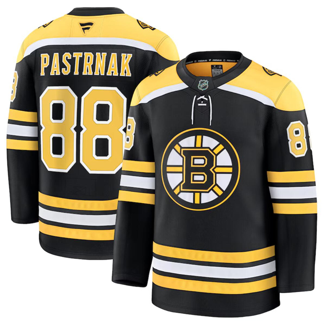 Men's Boston Bruins #88 David Pastrnak Black 2024-25 Home Stitched Hockey Jersey Men's Boston Bruins #88 David Pastrnak Black 2024-25 Home Stitched Hockey Jersey