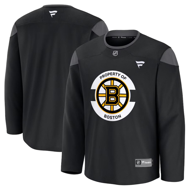 Men's Boston Bruins Black 2024-25 Home Team Practice Stitched Hockey Jersey Men's Boston Bruins Black 2024-25 Home Team Practice Stitched Hockey Jersey