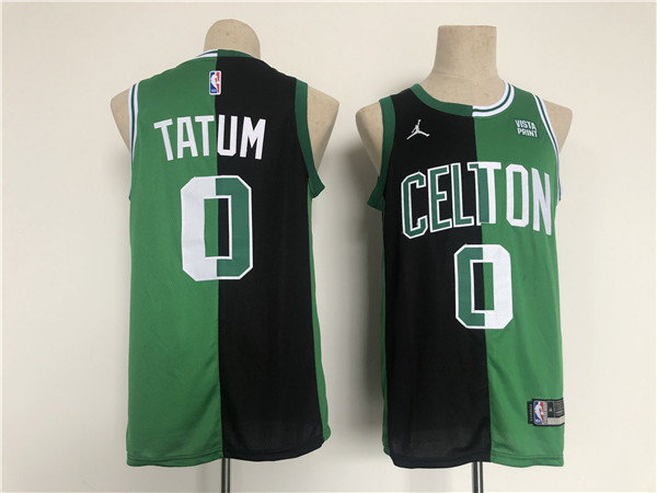 Men's Boston Celtics #0 Jayson Tatum 2022 Green Black Stitched Jersey Men's Boston Celtics #0 Jayson Tatum 2022 Green Black Stitched Jersey