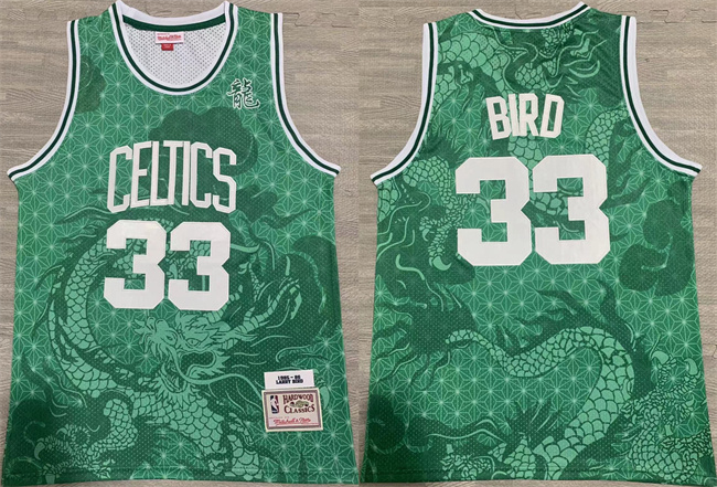 Men's Boston Celtics #33 Larry Bird Green 1995-96 Throwback Stitched Jersey1 Men's Boston Celtics #33 Larry Bird Green 1995-96 Throwback Stitched Jersey1