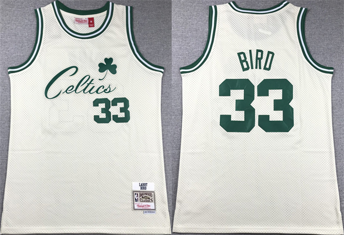 Men's Boston Celtics #33 Larry Bird White Throwback Stitched Jersey Men's Boston Celtics #33 Larry Bird White Throwback Stitched Jersey