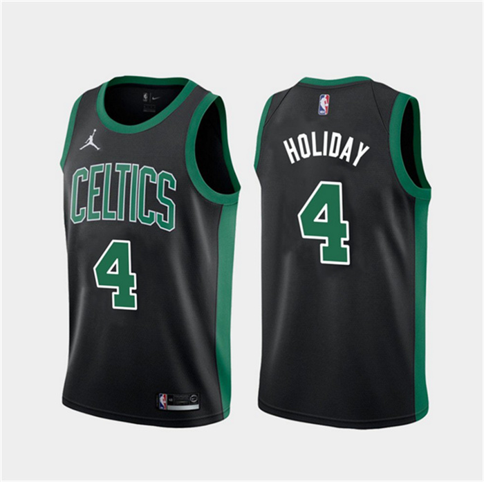 Men's Boston Celtics #4 Jrue Holiday Black 2023 Statement Edition Stitched Basketball Jersey Men's Boston Celtics #4 Jrue Holiday Black 2023 Statement Edition Stitched Basketball Jersey