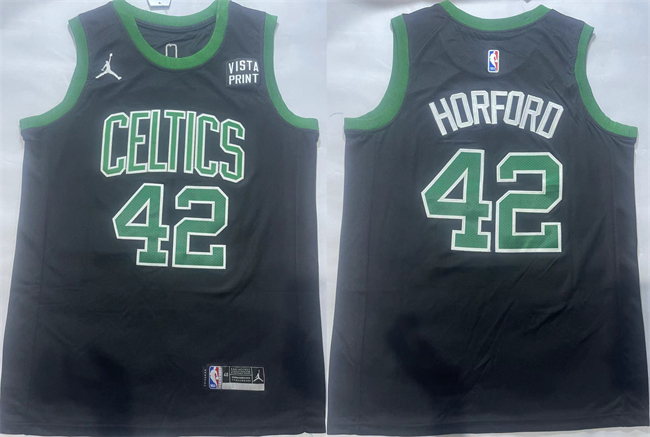 Men's Boston Celtics #42 Al Horford Black Statement Edition Stitched Basketball Jersey Men's Boston Celtics #42 Al Horford Black Statement Edition Stitched Basketball Jersey