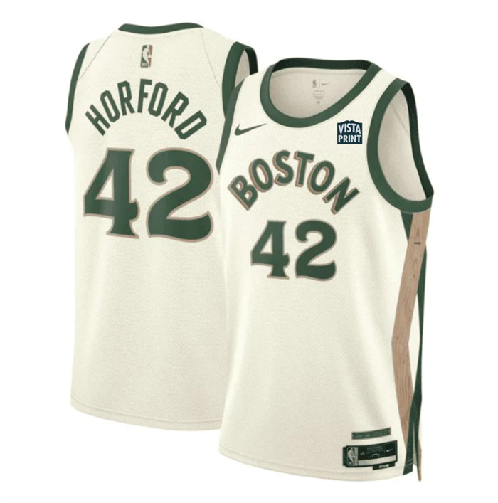 Men's Boston Celtics #42 Al Horford White 2023 24 City Edition Stitched Basketball Jersey