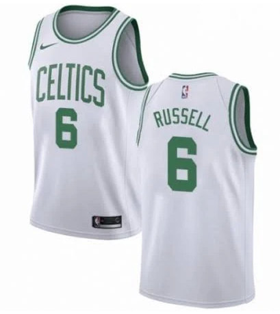 Men's Boston Celtics #6 Bill Russell White Stitched Basketball Jersey Men's Boston Celtics #6 Bill Russell White Stitched Basketball Jersey