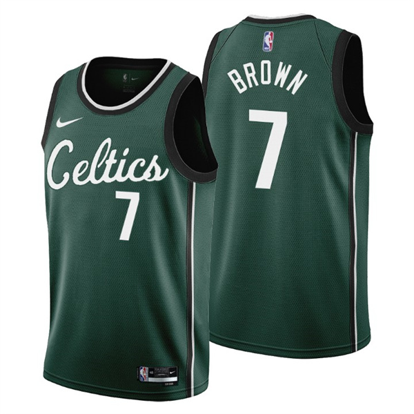 Men's Boston Celtics #7 Jaylen Brown 2022 23 Green City Edition Stitched Jersey Men's Boston Celtics #7 Jaylen Brown 2022 23 Green City Edition Stitched Jersey
