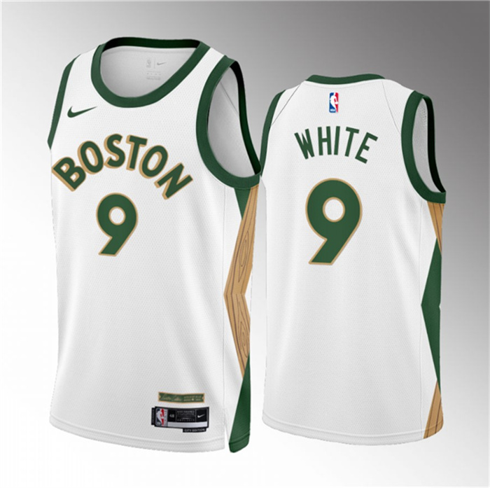 Men's Boston Celtics #9 Derrick White White 2023 24 City Edition Stitched Basketball Jersey Men's Boston Celtics #9 Derrick White White 2023 24 City Edition Stitched Basketball Jersey