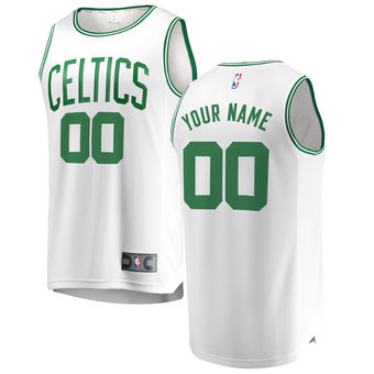Men's Boston Celtics White Custom Jersey Men's Boston Celtics White Custom Jersey