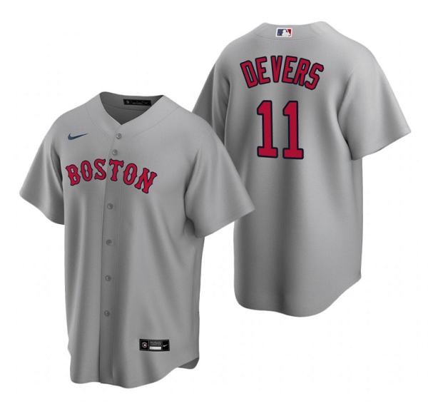 Men's Boston Red Sox #11 Rafael Devers Grey Cool Base Stitched Jersey Men's Boston Red Sox #11 Rafael Devers Grey Cool Base Stitched Jersey