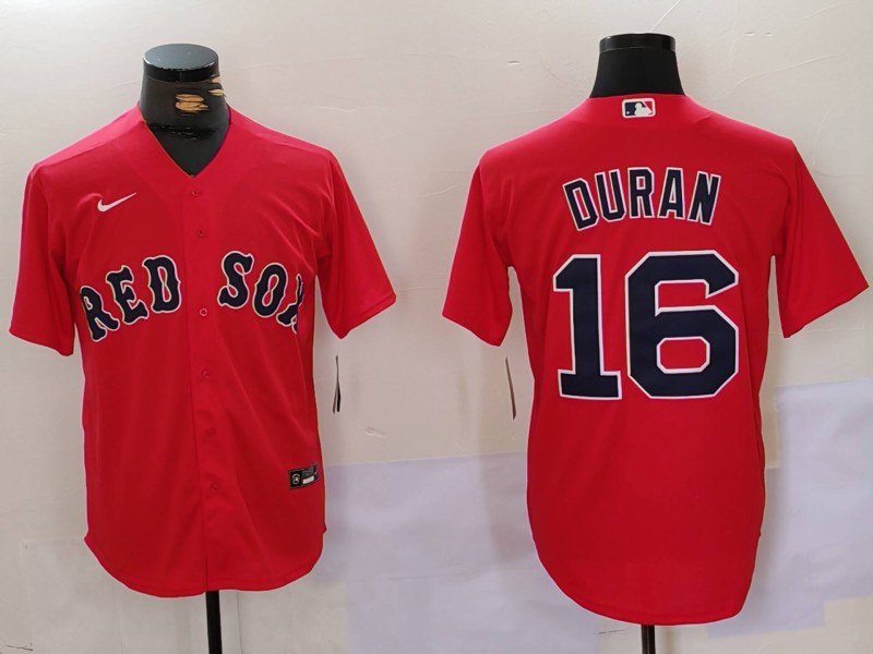 Men's Boston Red Sox #16 Jarren Duran Red Stitched Baseball Jersey Men's Boston Red Sox #16 Jarren Duran Red Stitched Baseball Jersey