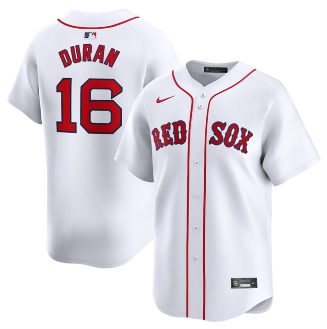 Men's Boston Red Sox #16 Jarren Duran White 2024 Home Limited Stitched Baseball Jersey Men's Boston Red Sox #16 Jarren Duran White 2024 Home Limited Stitched Baseball Jersey