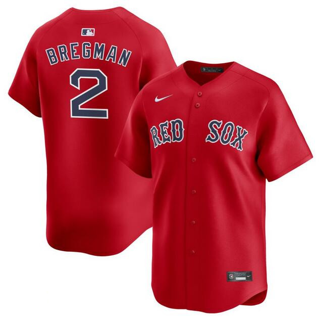 Men's Boston Red Sox #2 Alex Bregman Red 2024 Alternate Limited Stitched Baseball Jersey Men's Boston Red Sox #2 Alex Bregman Red 2024 Alternate Limited Stitched Baseball Jersey