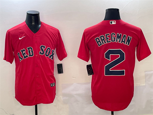 Men's Boston Red Sox #2 Alex Bregman Red Cool Base Stitched Baseball Jersey Men's Boston Red Sox #2 Alex Bregman Red Cool Base Stitched Baseball Jersey