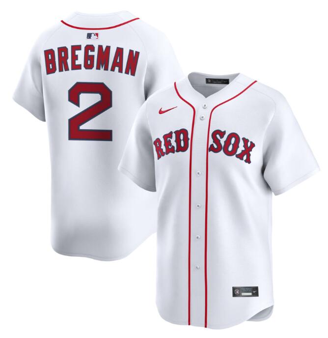 Men's Boston Red Sox #2 Alex Bregman White 2024 Home Limited Stitched Baseball Jersey Men's Boston Red Sox #2 Alex Bregman White 2024 Home Limited Stitched Baseball Jersey