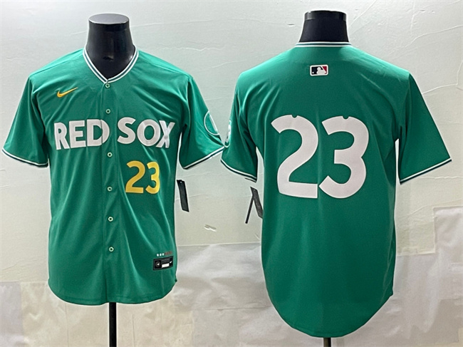 Men's Boston Red Sox #23 Romy González Green 2025 City Connect Limited Stitched Baseball Jersey Men's Boston Red Sox #23 Romy González Green 2025 City Connect Limited Stitched Baseball Jersey