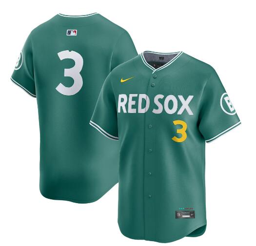 Men's Boston Red Sox #3 Ceddanne Rafaela Green 2025 City Connect Limited Stitched Baseball Jersey Men's Boston Red Sox #3 Ceddanne Rafaela Green 2025 City Connect Limited Stitched Baseball Jersey