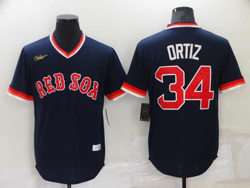 Men's Boston Red Sox #34 David Ortiz Navy Stitched Baseball Jersey Men's Boston Red Sox #34 David Ortiz Navy Stitched Baseball Jersey